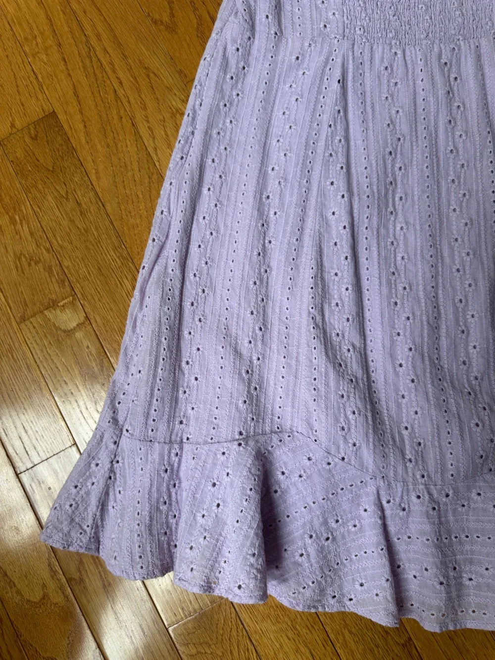 Aqua Soft Lilac Eyelet Mini Dress - Picture 4 of 6